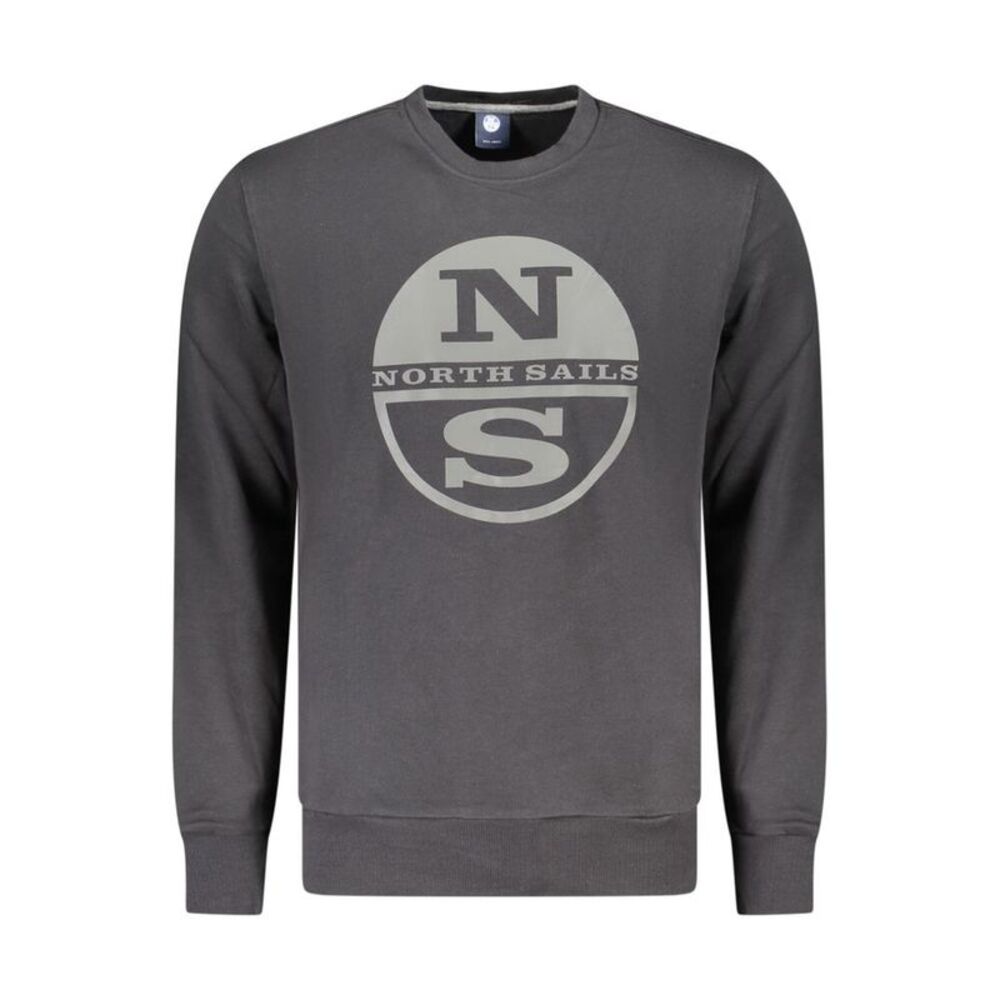 North Sails Black Cotton Men Men's Sweatshirt
